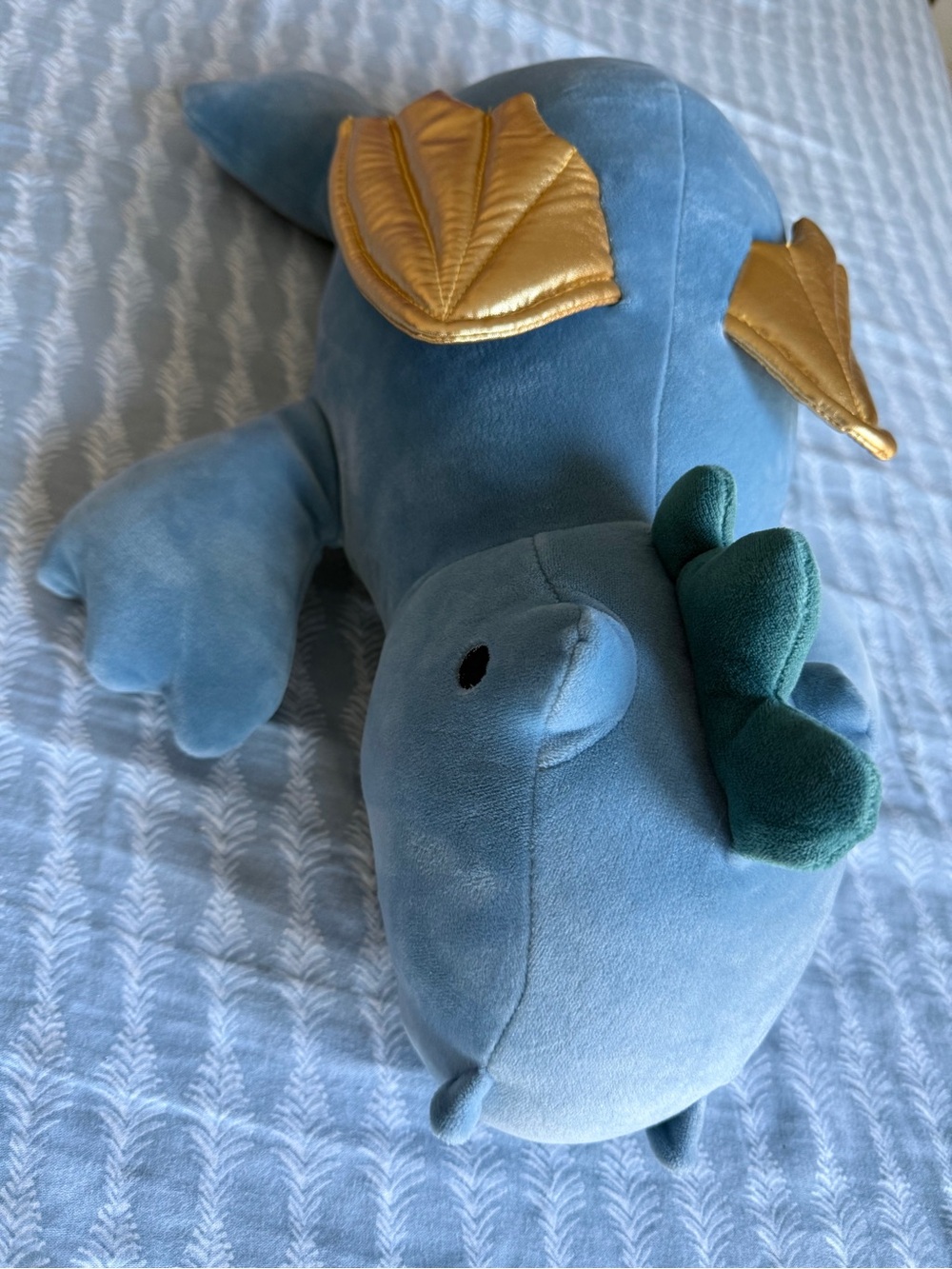 Blue Gold Winged Dragon Weighted Plush Kids' Throw
Pillow - Pillowfort Target